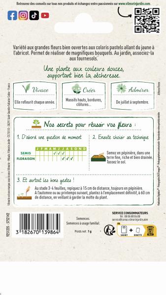 Fleurs - Rose Trémière Pastorale - MEDIA_PACKAGING_VERSO